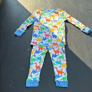 Swiggles Multicolor Dinosaur Kids Pajama Set Size 24 months